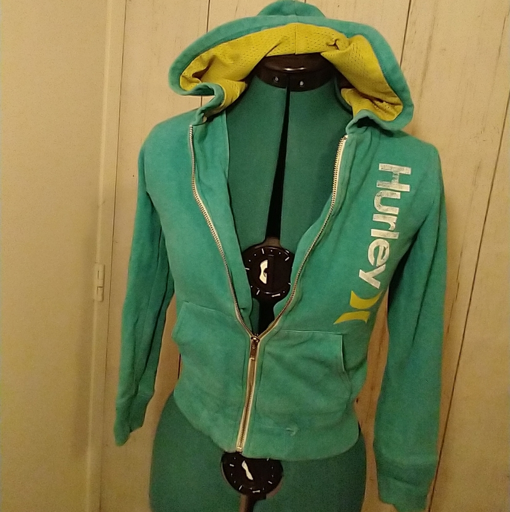 Teal Hurley Hooded Girls Jacket
